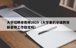 大学招聘非教师2019（大学里的非编聘用制老师工作稳定吗）