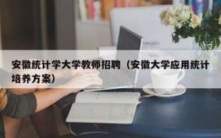 安徽统计学大学教师招聘（安徽大学应用统计培养方案）