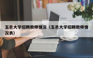 五邑大学招聘教师情况（五邑大学招聘教师情况表）