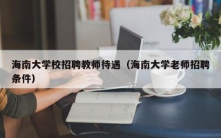 海南大学校招聘教师待遇（海南大学老师招聘条件）