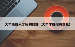 大丰高校人才招聘网站（大丰学校招聘信息）