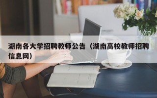 湖南各大学招聘教师公告（湖南高校教师招聘信息网）