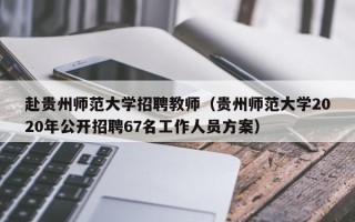赴贵州师范大学招聘教师（贵州师范大学2020年公开招聘67名工作人员方案）